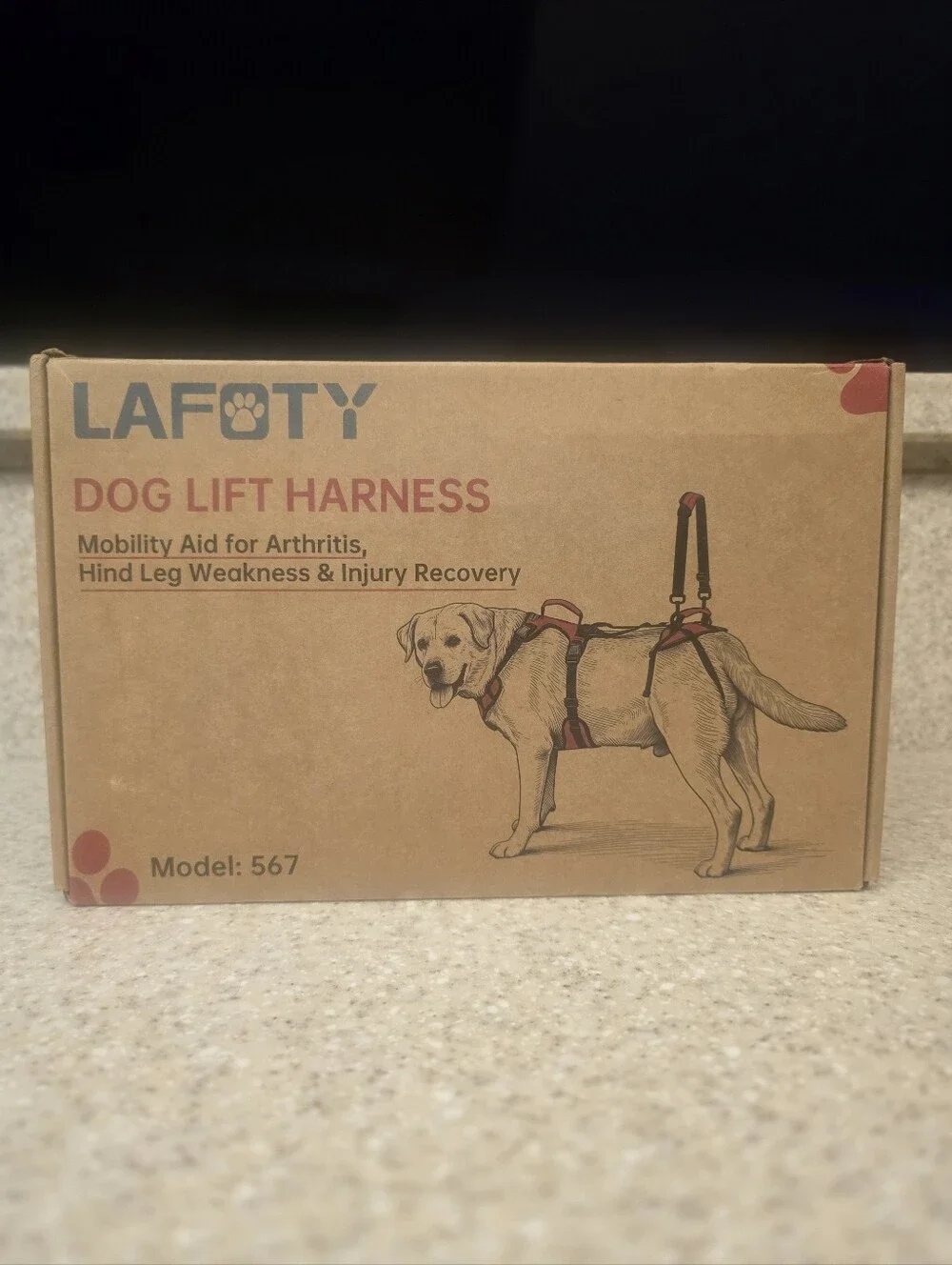 Dog Lift Harness for Extra Large Dogs, Heavy Dog Lifting Support Harness Size:XL